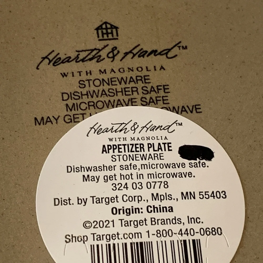 Hearth & Hand Striped Stoneware Appetizer Plates - Set of 2